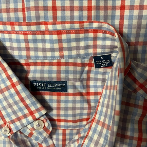 Mens Fish Hippie Button Down - Picture 3 of 3